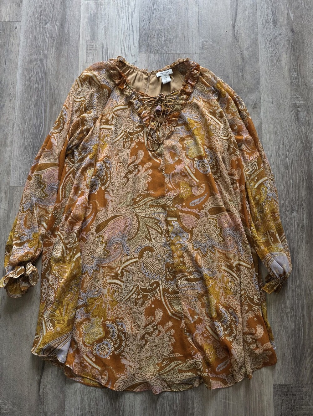 Haute Hippie Mini Paisley 60s Boho Dress Size S